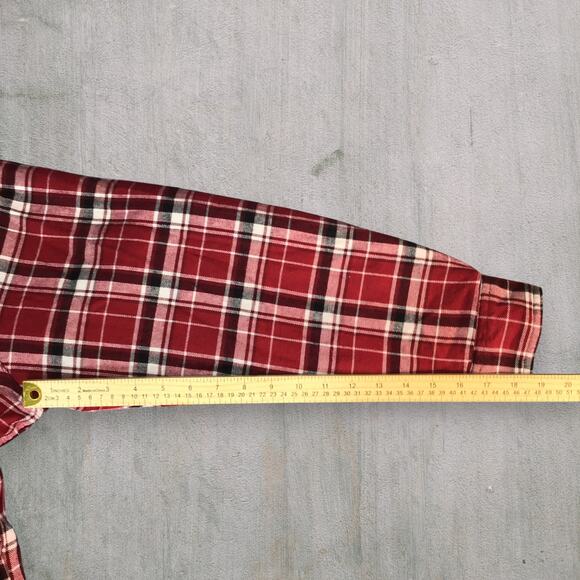 Wrangler Sherpa Lined Flannel Shirt Jacket Men’s XL Red Plaid Fleece Shacket - Picture 8 of 8